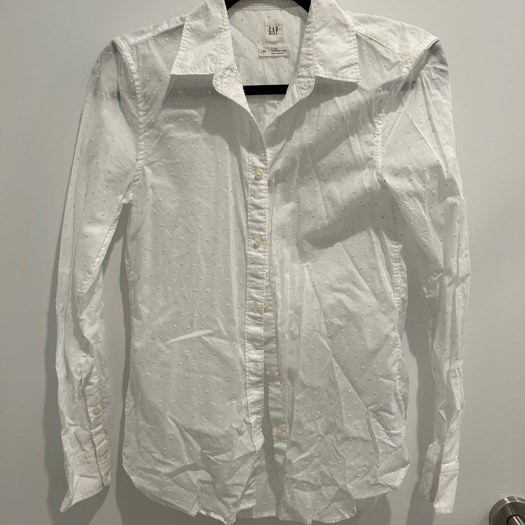 Gap White Button Down Blouse